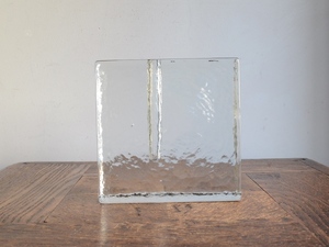 アンティーク花器 オブジェ ヴィンテージ デザイン ガラス器 フラワーベース 花瓶 一輪挿し(H12cm)