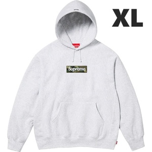 【XL】Supreme Box Logo Hooded Sweatshirt【Ash Grey】23FW オンライン購入正規品 ボックスロゴ パーカー グレイ 新品 即納 送料無料