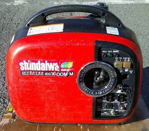 中古難あり shindaiwa 新ダイワ 1.6kVA 50/60Hz 防音型インバータ発電機 iEG1600M-Y