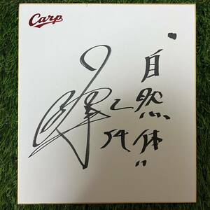 Art hand Auction Hiroshima Toyo Carp Yuya Nirasawa #54 Papier couleur dédicacé, base-ball, Souvenir, Produits liés, signe