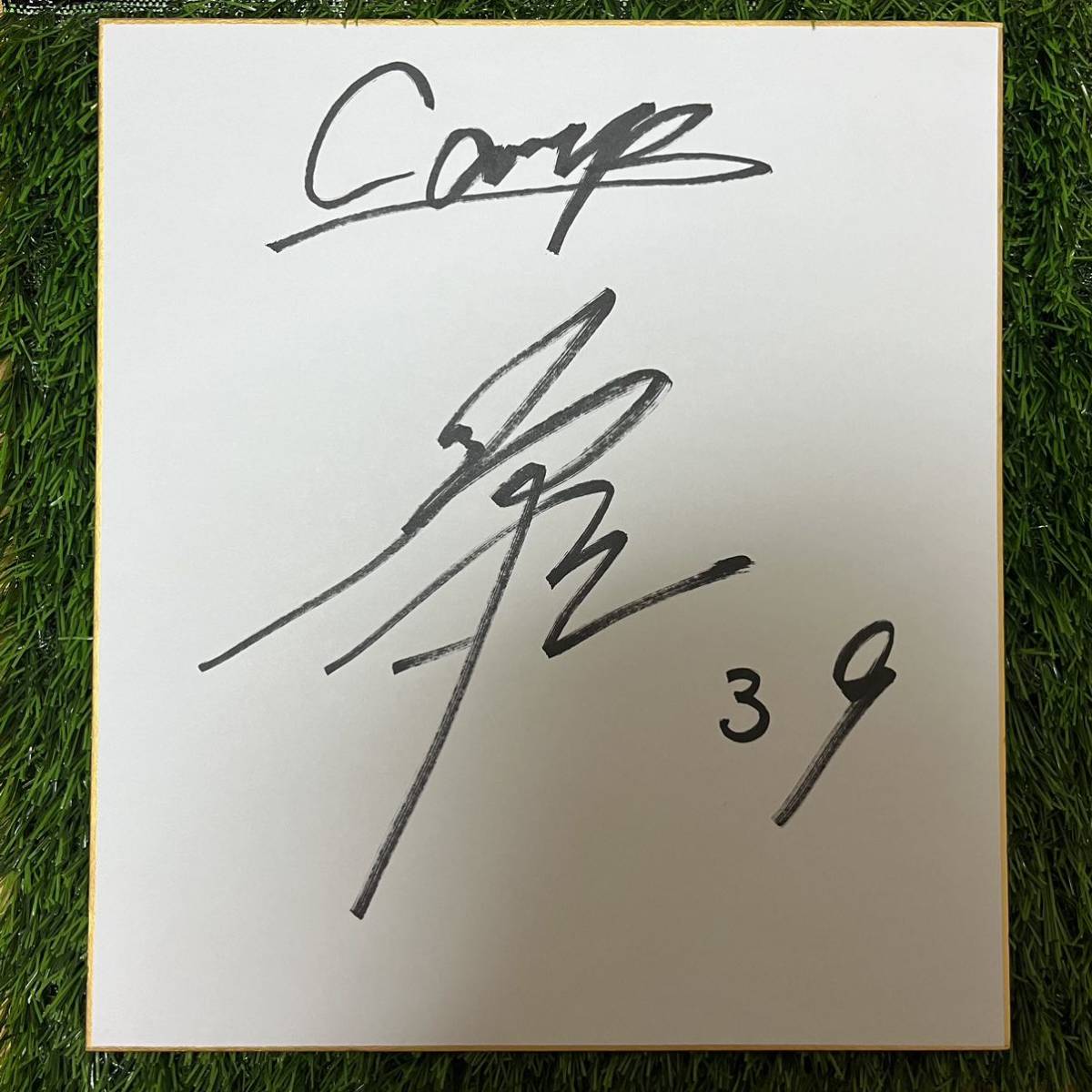 हिरोशिमा टोयो कार्प गिन्जी हसेबे #39 हस्ताक्षरित रंगीन कागज, बेसबॉल, यादगार, संबंधित सामान, संकेत