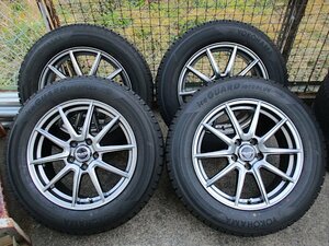 アイスガード IG50 PLUS 225/60R17 新品 未使用 スタッドレス 17x7J +38 PCD114.3 中古ホイール 4本 アルファード ヴェルファイア デリカD5