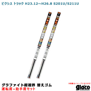 ソフト99 ガラコワイパー グラファイト超視界 替えゴム 車種別セット ピクシス トラック H23.12～H26.8 S201U/S211U 運転席+助手席