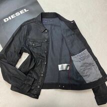 定価4.3万 美品 DIESEL ディーゼル JOGG JEANS ジョグジーンズ ELSHAR コーティング加工 スウェット デニムジャケット ジージャン ブルゾン_画像1