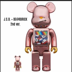 希少！J.S.B. × BE@RBRICK BEARBRICK　 MEDICOM TOY J.S.B. 2nd Ver. 100％ ＆ 400％ ベアブリック 新品 格安！