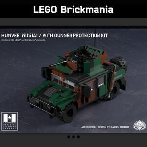 希少！Brickmania HUMVEE M1151A1 with Gunner Protection Kit 純正LEGO ハンビー ハマー US！ミニフィグ付き！格安！レゴブロック