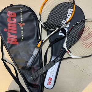 中古 テニスラケット ウィルソン K ゼン チーム 10(G2)WILSON K ZEN TEAM ケース付き　二つセット