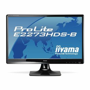 iiyama 21.5インチワイド液晶ディスプレイ フルHD対応 LEDバックライト搭載 電源内蔵 HDMIケーブル同梱モデル マーベルブラ
