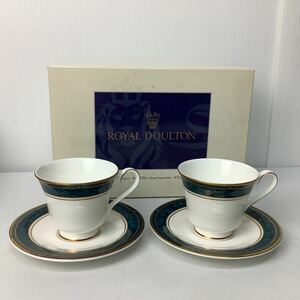 ロイヤルドルトン ビルトモア BILTMORE 金彩 カップ＆ソーサー 2客セット【Y1233】