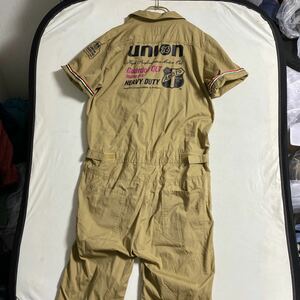 美品 76Lubricants オールインワン 大きいサイズLL つなぎ 作業服 DIY 整備士 メカニック エンジニア オーバーオール 76UNION 薄地