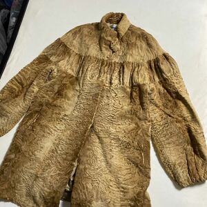 セール 即決1円 nakamura fur GINZA AKASAKA ナカムラファー仔羊 本毛皮 中古 サイズL~XL相当 身幅60〜61 着丈83