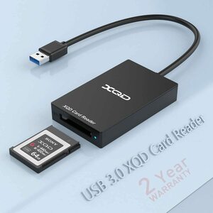 送料無料　USB3.0 メモリカードリーダーは、Sony G/MシリーズUSB Mark XQDカード、Lexar 2933x / 1400x Windows/Mac OS用 