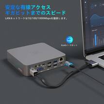 送料無料　MacBook Pro/Air専用 USBC to 2×HDMI +VGA1000Mb/s RJ45 PD充電2×USB-C 3.1、4×USB 3.0、3.5mmオーディオ/マイクSD/TF付き_画像7