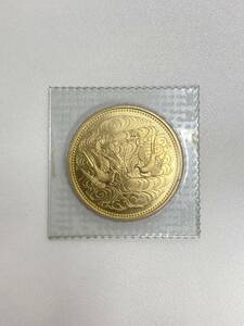 【38166】天皇陛下御在位60年記念貨幣　10万円金貨　K24　20g　大蔵省造幣局