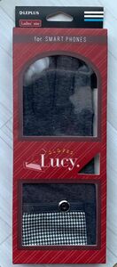 ◆スマートフォン対応手袋Lucy. Gloves 千鳥格子　グレー ◆新品◆