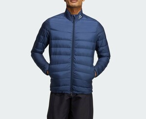 1 point only 1 postage 510 jpy ~* new goods * regular price 24200 jpy *adidas GOLF* Adidas Golf * water-repellent finishing *ESS DOWN JK* down jacket * navy blue *XL