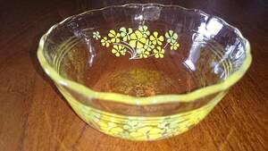  Vintage 70 period Pyrex( Pyrex ) company flower pattern. glass bowl 6 piece set Showa Retro made in Japan 