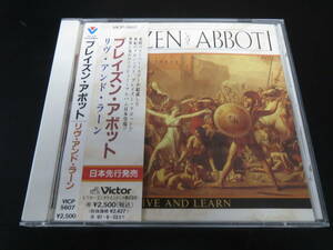 帯付き！ブレイズン・アボット/リヴ・アンド・ラーン Brazen Abbot - Live and Learn 国内盤CD（VICP-5607, 1995）