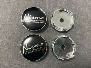 NISMO ニスモ用 ホイールセンターキャップ 外径60mm 4個セット（T313番） ハブキャップ ホイールカバー エンブレムステッカー 送料無料