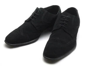 美品 英国製 CHENEY UNITED ARROWS 7 1/2 ユナイテッドアローズ チーニー スエード ドレスシューズ 黒 ブラック