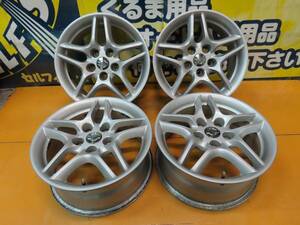 ☆日産 スカイライン R34 純正 16インチ アルミ ホイール 7J +40 5穴 PCD114.3 シルバー 4本 中古 SKYLINE NISSAN STAGEA☆