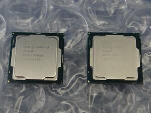 【管CP055】送料無料♪2枚/1SET！　CPU Intel Core i3-9100 SRCZV 3.60GHZ　LGA1151　☆中古動作確認済☆