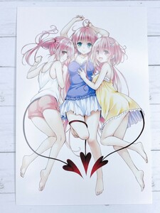 ☆ To LOVEる とらぶる 15周年記念原画展 ポストカード ララ モモ ナナ ☆