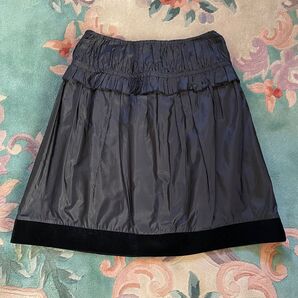 ブルマリン シルクスカート 黒 40