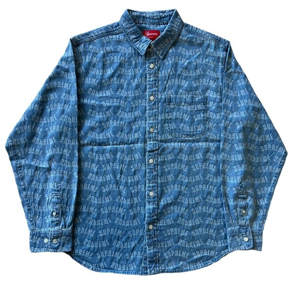 【新品】Supreme シュプリーム【Arc Jacquard Denim Shirt】2022年春夏 22SS アーチロゴ ジャガード デニム シャツ Mサイズ