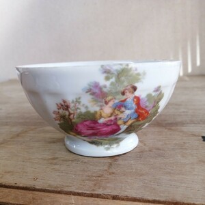 アンティーク　カフェオレボウル　フランス　veritable porcelaine　10、7cm