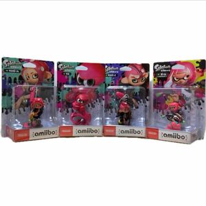 amiibo アミーボ スプラトゥーン　タコガール、タコ、タコボーイ　ガール(ネオンピンク) セット