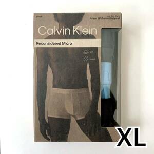Calvin Klein ボクサーパンツ Reconsidered Micro XLサイズ 3枚セット グレー ライトブルー ブラック 送料無料 最短発送 カルバンクライン