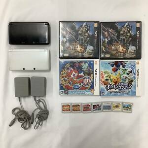 ★まとめ売り★ 任天堂 Nintendo 3DS ゲーム機 充電器付き ソフト ポケモン モンスターハンター 妖怪ウォッチ どうぶつの森 【S30112】