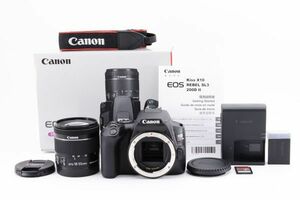 新品級 ★ Canon キャノン EOS Kiss X10 EF-S18-55 IS STM レンズキット ブラック 付属品多数
