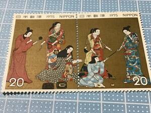切手趣味週間　1975年　 松浦屏風 20円×2枚