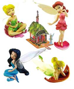 F-toys　エフトイズ ティンカー ベル フレンド　フィギュア　4種　妖精の家ペーパークラフト　Tinker Bell 