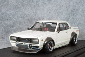 ● 1/43 ニッサン 〓 スカイライン 2000 GT-R ( KPGC-10 ) カスタム Ver. / ホワイト 〓 NISSAN