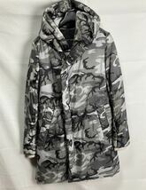 1PIU1UGUALE3 NEXT WRAP HOODED WHITE CAMO ナイロンラップフードコート　定価143,000円_画像2