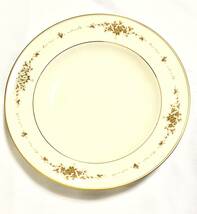 NORITAKE プレート　ノリタケ　u.s.design Suffolk サフォーク　アイボリー　チャイナ　2枚セット　カレー　シチューなど用　食器　金彩_画像3