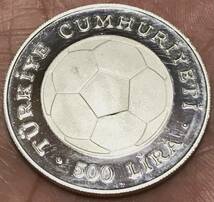 銀貨 トルコ 1982年 ワールドカップサッカー 500リラ 美品 シルバーコイン プルーフ貨幣 硬貨 silver 海外 外国 共和国 コレクション_画像4