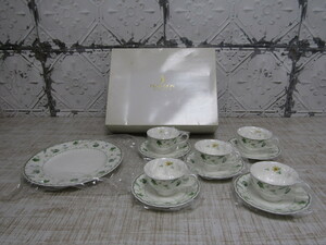 ★a-233　NARUMI ナルミ PROFUSION BONE CHINA ボーンチャイナ ティータイムセット カップ＆ソーサ― ５客セット 皿 プレート 95082-21462