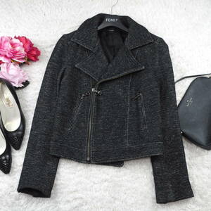 G4783*et vousevu-* wool * tailored jacket * black black white white *36