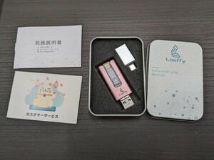 0512u1102　亜鉛合金PHICOOL USBメモリ128GB, 桜色