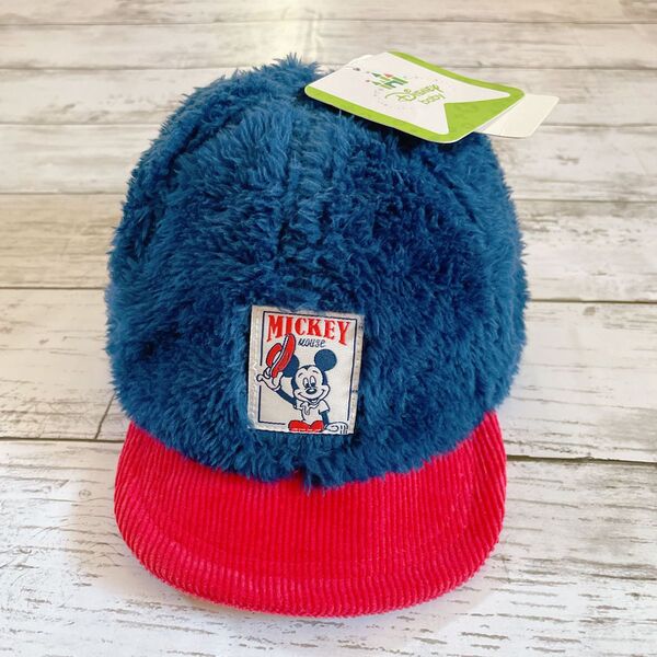 【新品】ミッキー ボアキャップ 48㎝
