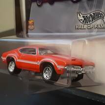 HOT WHeeL OLDS 442 赤 HALL OF FAMEカード付 オールズ モビル ミニカー レーシング ストライプ MUSCLE CARマッスルカー ホットウィール_画像3