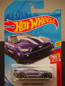 ホットウィール 15 CUSTOM FORD MUSTANG メタリックパープル/グレー ツートンカラー フォード マスタング ミニカー レース仕様 HOT WHeeLs