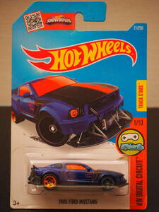 ホットウィール2005 FORD MUSTANG 青 フォード マスタング ミニカー Hot Wheels SEMA Mustang × Action Vehicle Engineering コラボ　