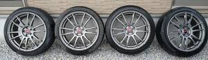 RAYS 　レイズホイール グラムライツ　57エクストリーム 18x7.5J＋50 PCD 100 5穴 4本セット中古　トヨタ86 GR86 BRZ インプレッサ