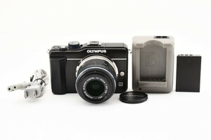 OLYMPUS E-PL1s ボディ 14-42mm 1:3.5-5.6 ズーム レンズ ミラーレス 一眼 デジタル カメラ 中古