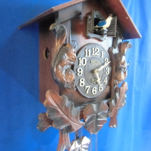昭和レトロ、SEIKO、木製のクォーツ鳩時計の画像6